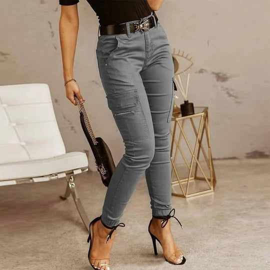Phoebe - Jeans cargo de tiro alto