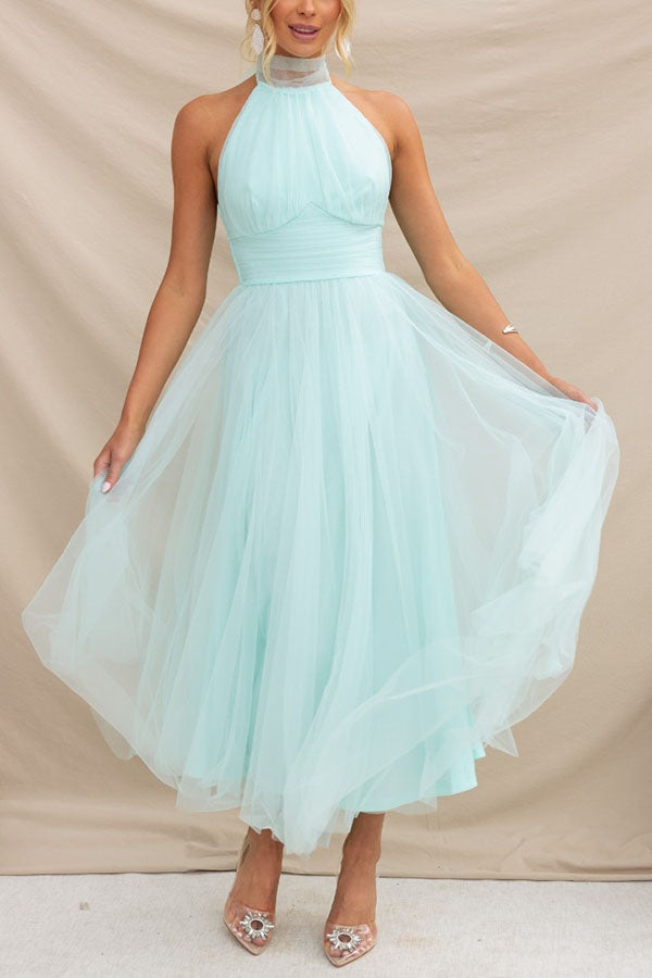 Alyssa - Abito Midi con Scollo a Halter