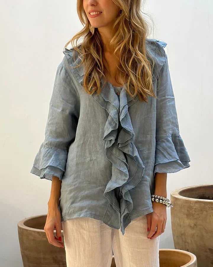 Mallee - Blusa elegante con volant