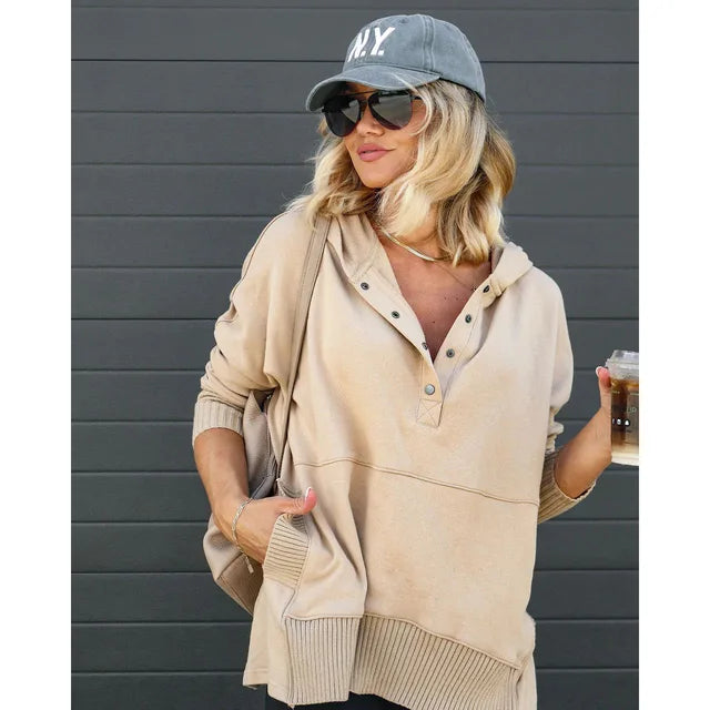 Luna - Suéter con Capucha Oversized Suave y Estilizado para Comodidad Diaria