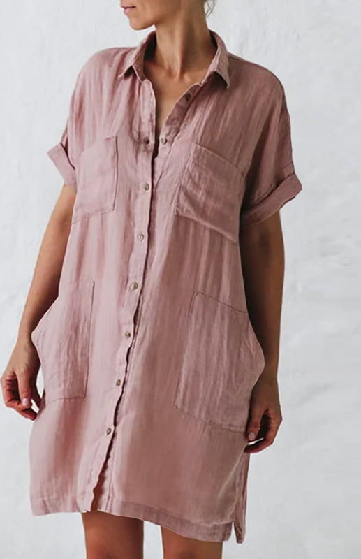 Jillian - Vestito Camicia con Colletto a Revers e Tasche (Disponibile in Taglie Comode)