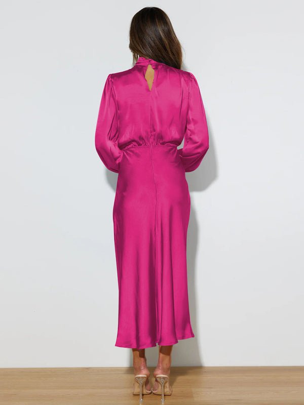 Jocelyn - High Neck Maxi Dress with Long Sleeves