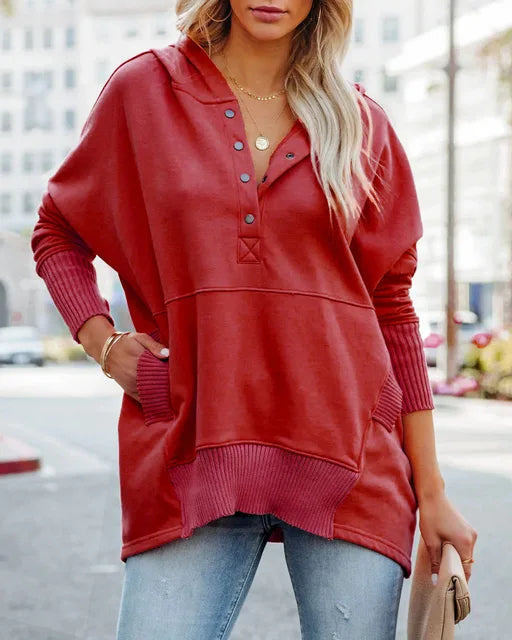 Luna - Suéter con Capucha Oversized Suave y Estilizado para Comodidad Diaria