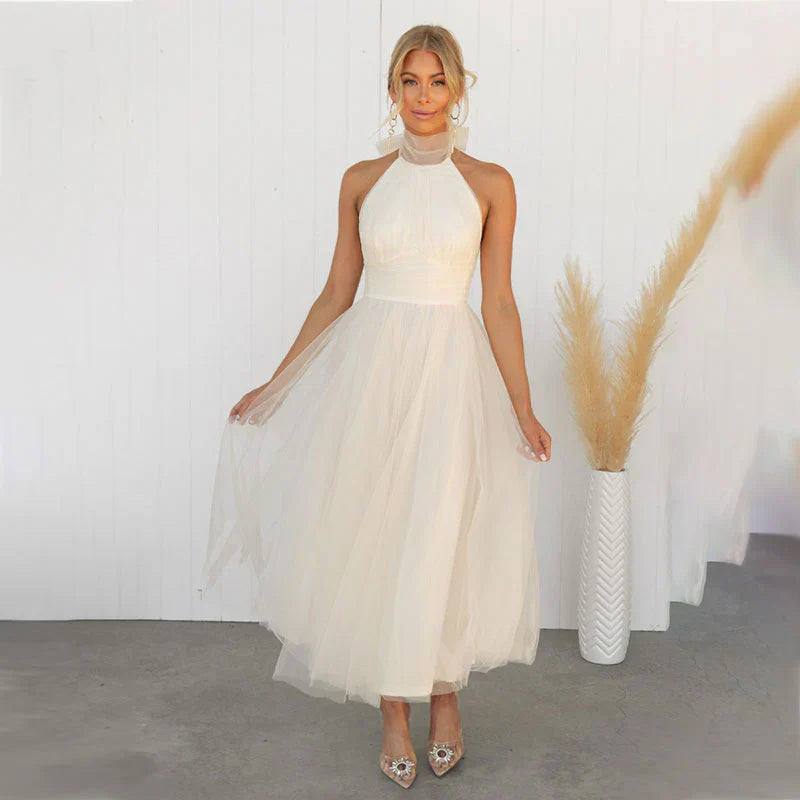 Alyssa - Abito Midi con Scollo a Halter