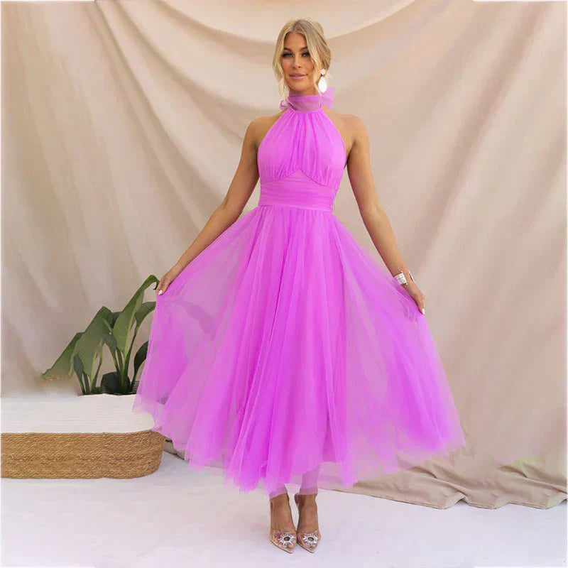 Alyssa - Abito Midi con Scollo a Halter