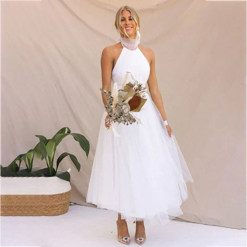 Alyssa - Abito Midi con Scollo a Halter