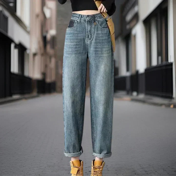 Astrid - Jeans a vita alta con gamba dritta