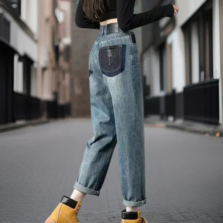Astrid - Jeans a vita alta con gamba dritta