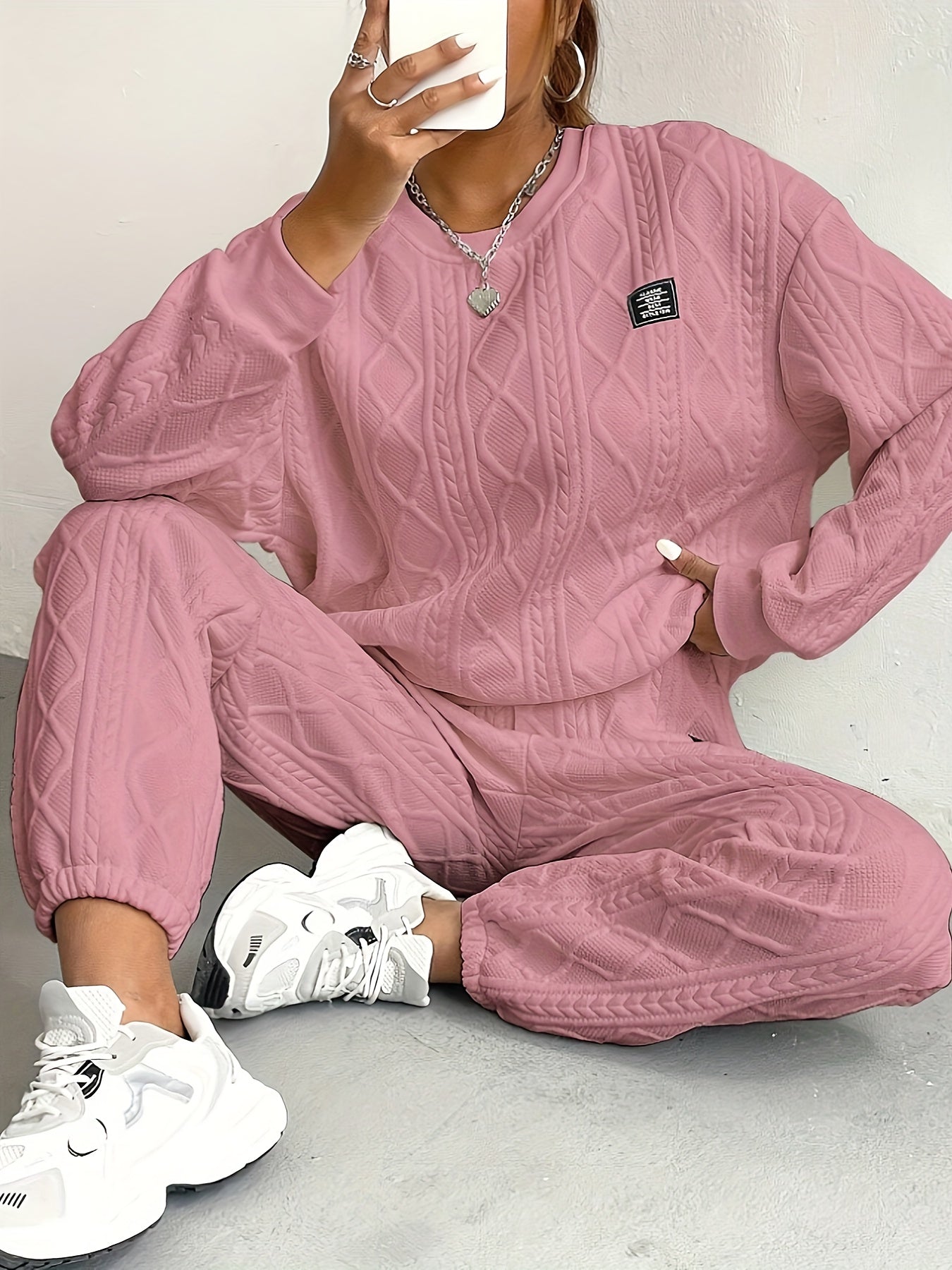Fianna - Completo lounge in maglia a trecce