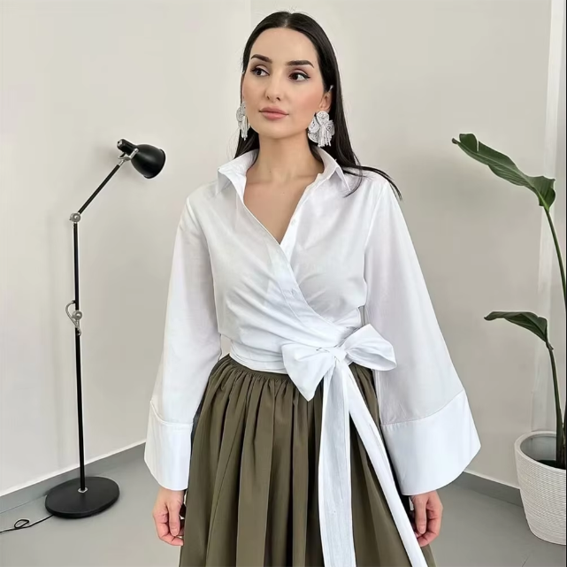 Casey - Blusa kimono de manga larga