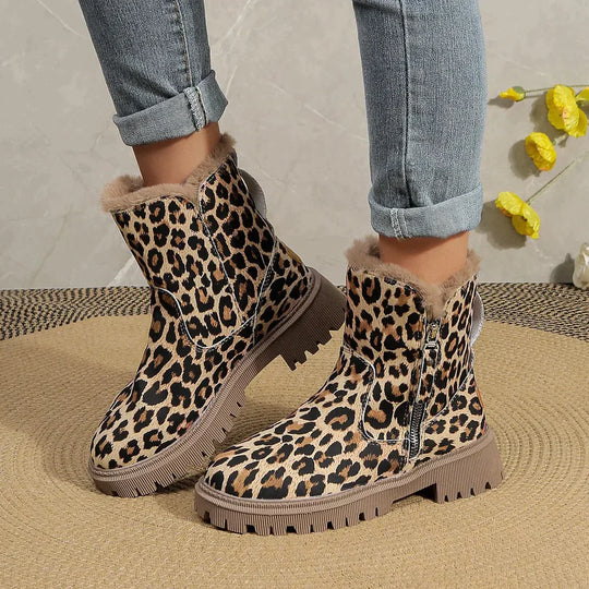 Emma - Stivali Invernali con Stampa Leopardo