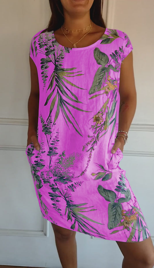 Havana - Vestido de verano estampado de corte relajado