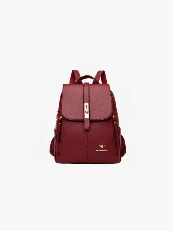 Nova - Mochila de cuero PU antirrobo con protección RFID y diseño elegante