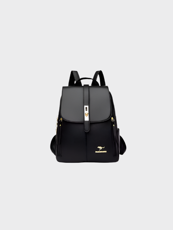 Nova - Mochila de cuero PU antirrobo con protección RFID y diseño elegante