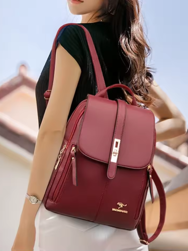Nova - Zaino in pelle PU antifurto con protezione RFID e design elegante