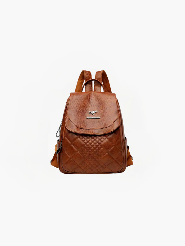 Luna - Mochila de cuero PU antirrobo con protección RFID y diseño elegante