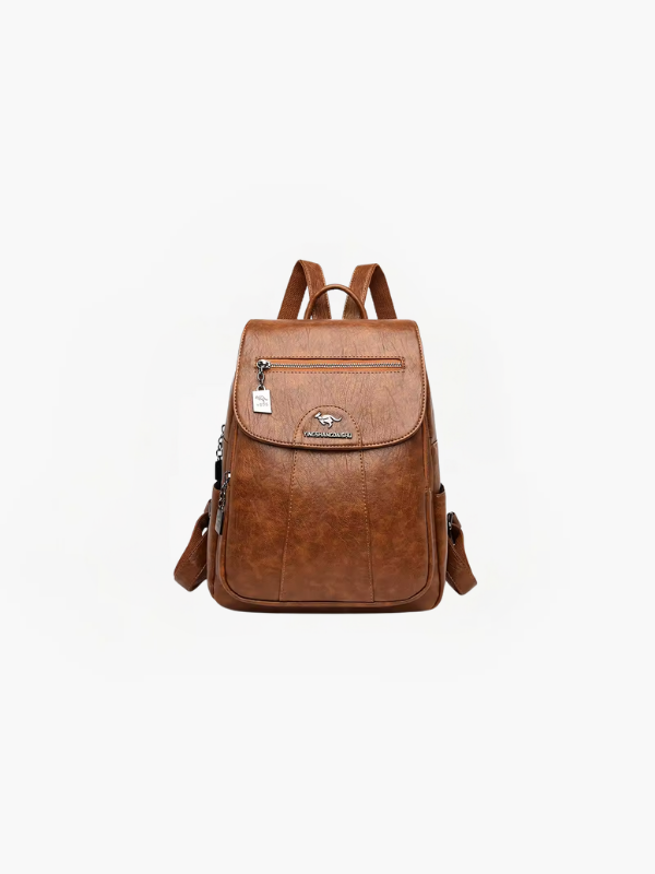 Ayla - Mochila de cuero PU antirrobo con protección RFID y diseño elegante