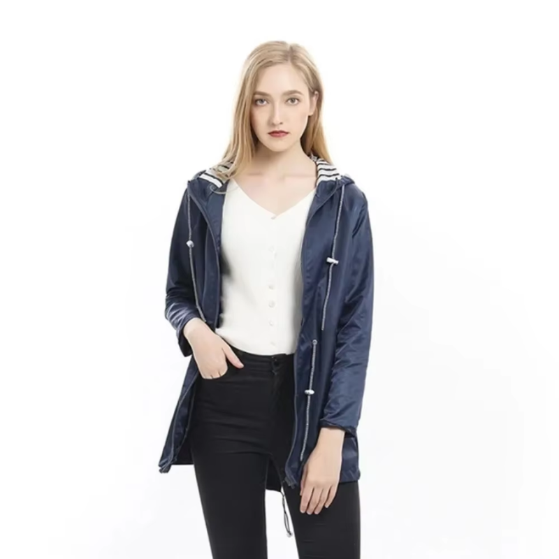Yvonne - Hooded Raincoat for Women Lightweight and Windproof