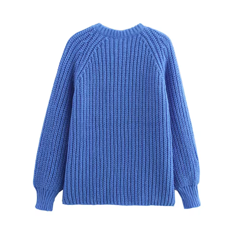 Kendal - Cardigan in maglia blu per uno stile senza sforzo