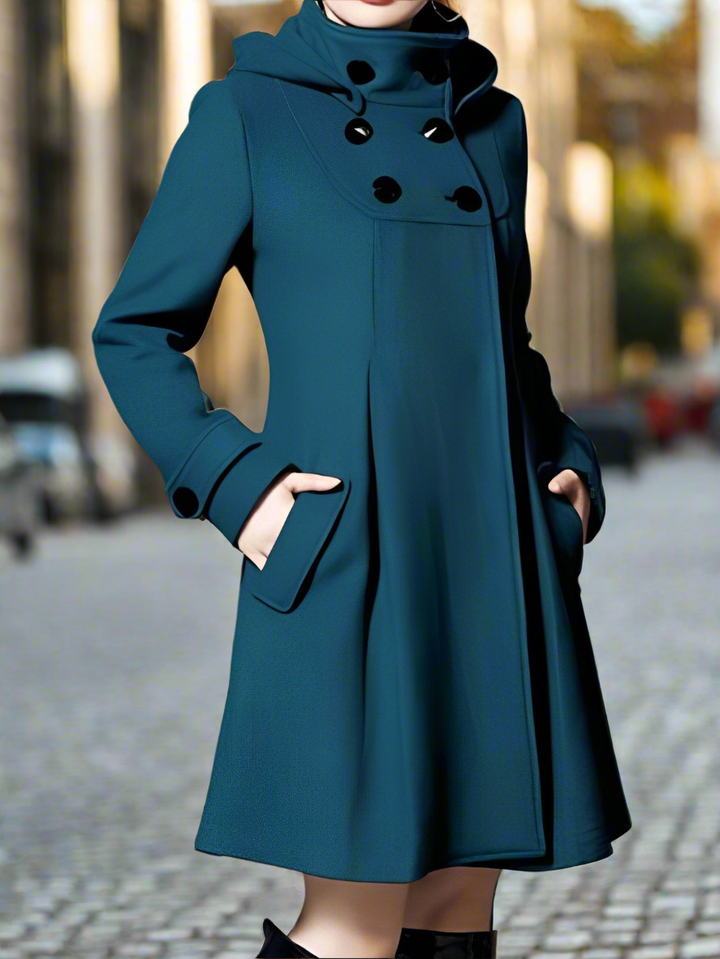 Aria - Cappotto con Cappuccio a Linea A Elegante e Senza Tempo per il Freddo