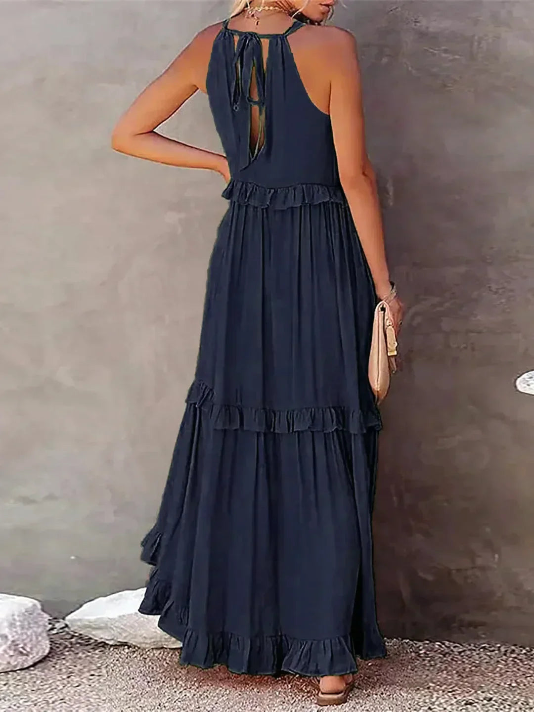 Clara - Vestito Halter con Volant e Tasche