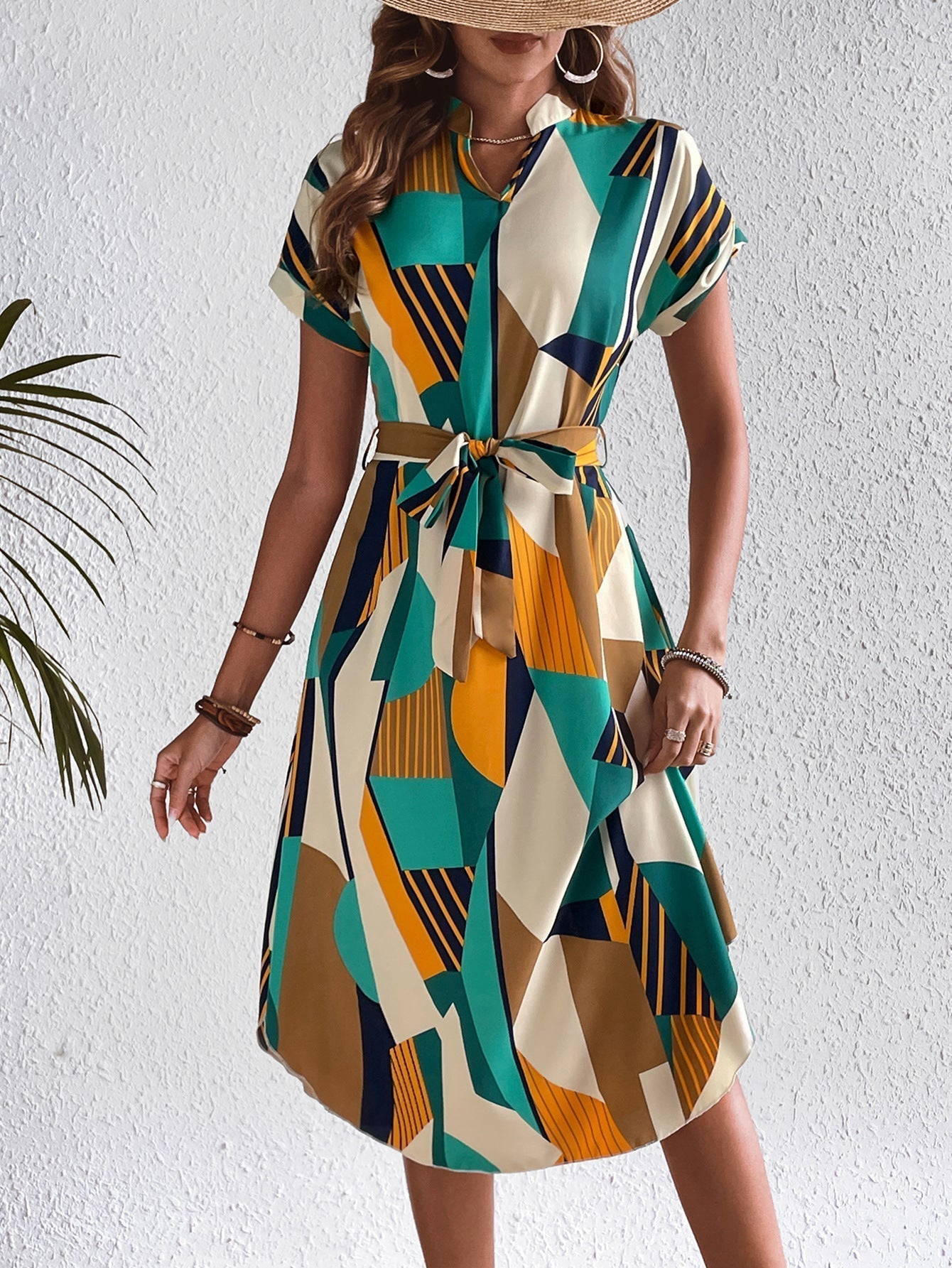 Robyn - Vestito Glam Geometrico Elegante