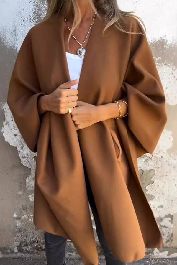 Casey - Mantella Drappeggiata Confortevole, Elegante e Accogliente per Sovrapposizioni