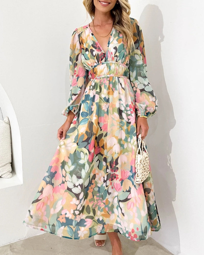 Taylor - Abito lungo elegante a fiori