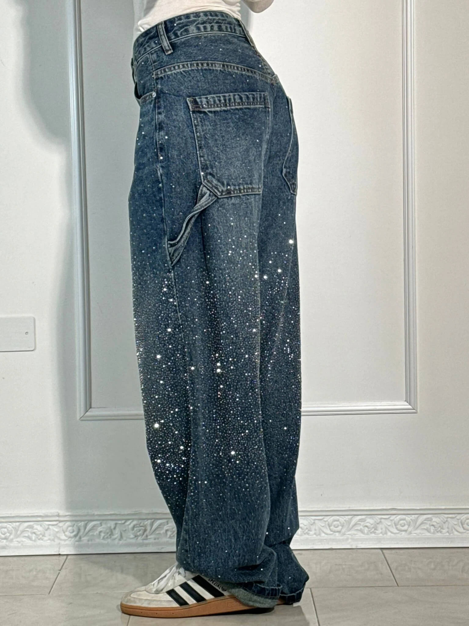 Rafaela - Jeans Diamond con Vestibilità Balloon e Dettagli Scintillanti