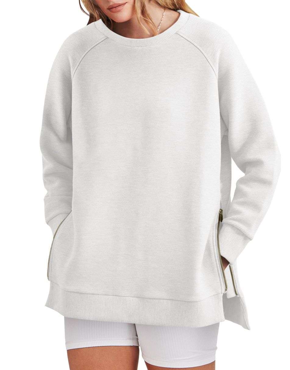 Colette - Tunique Sweatshirt Zippée Élégante et Confortable