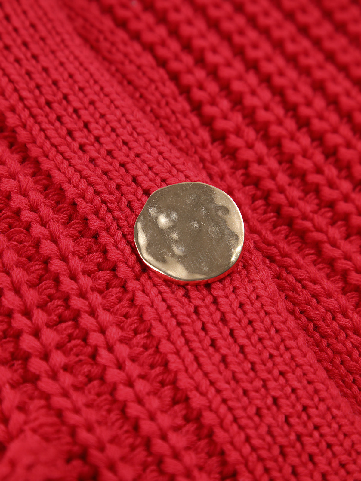 Delphine - Chaleco de punto cómodo con botones, casual, mezcla de algodón