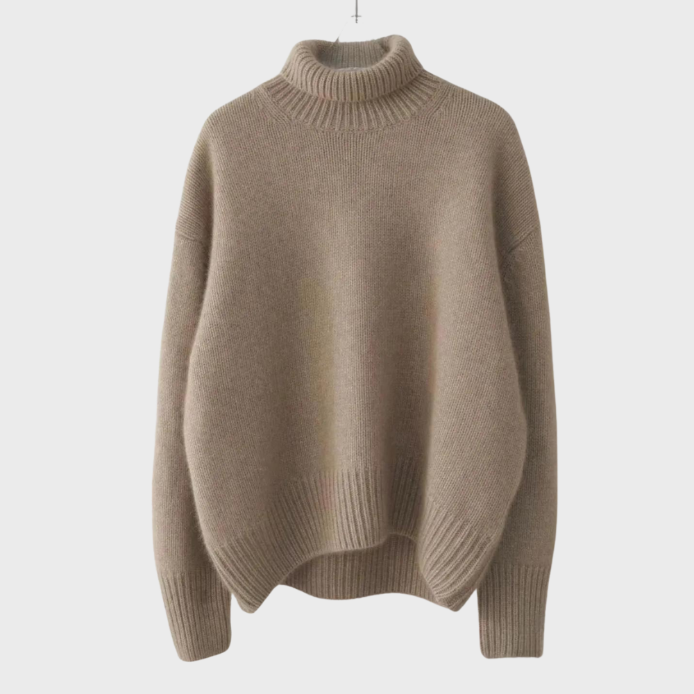 Raelie - Maglione Oversize Minimalista con Collo Alto