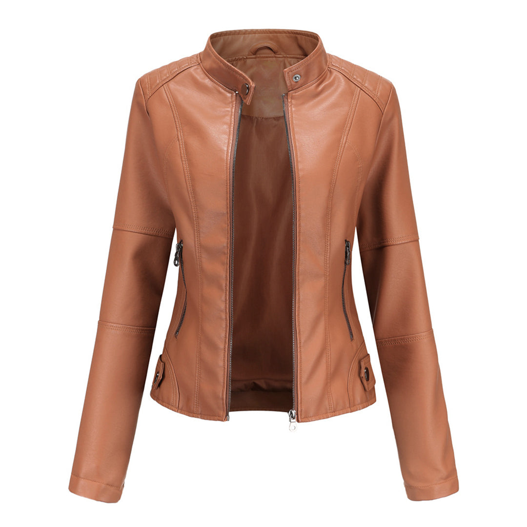 Audrey - Veste en cuir cintrée