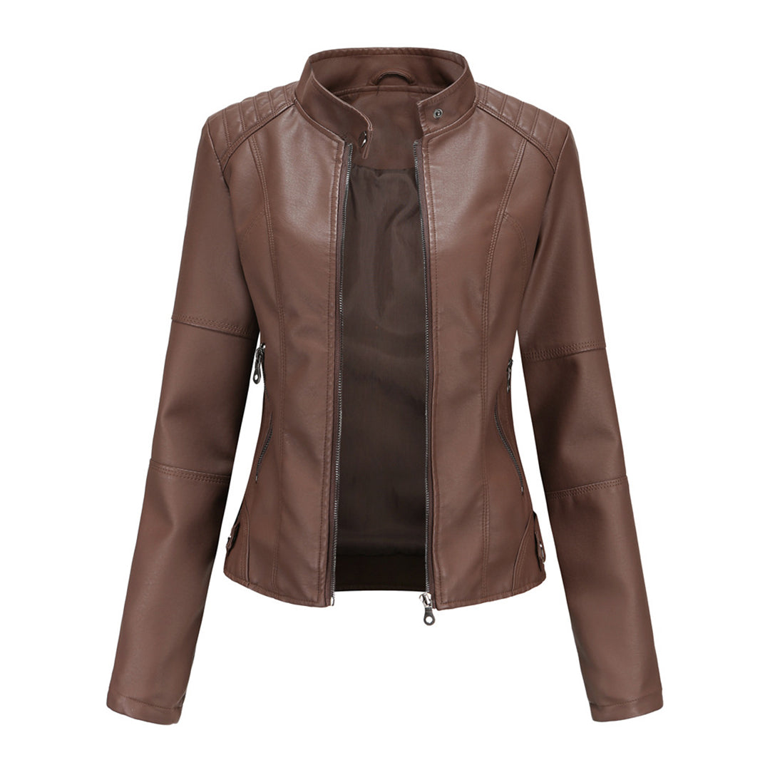 Audrey - Veste en cuir cintrée