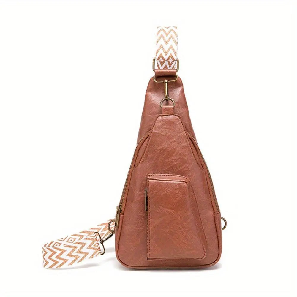 Mackenzie - Borsa a tracolla vintage con cinturino geometrico
