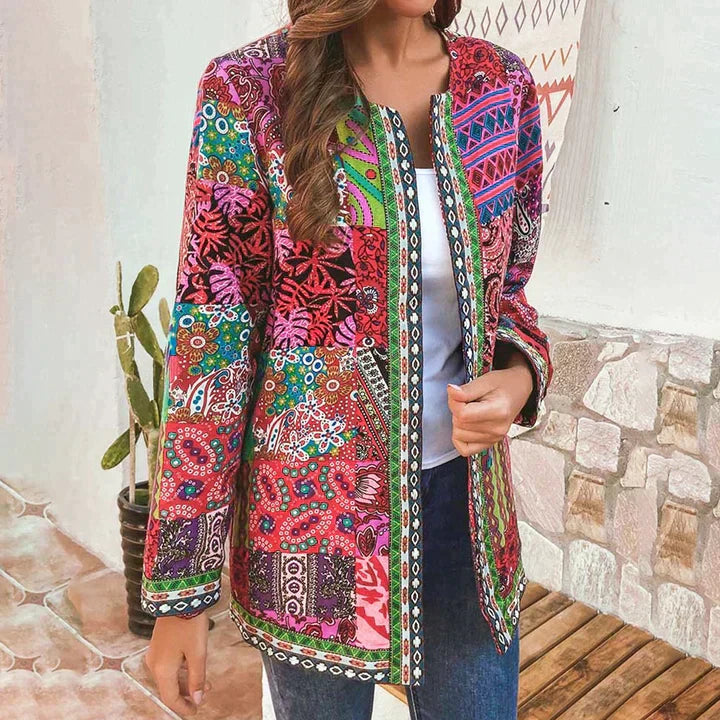 Jovie - Giacca leggera da donna con stampa floreale (disponibile in taglie comode)