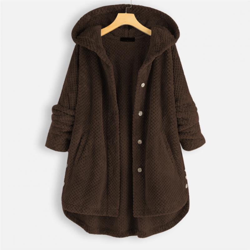 Jada - Cappotto con cappuccio e bottoni
