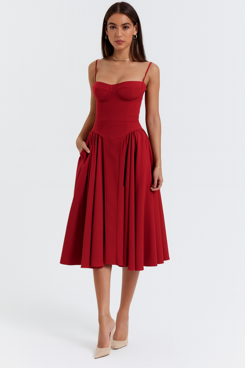 Isabel - Abito Midi con Corsetto