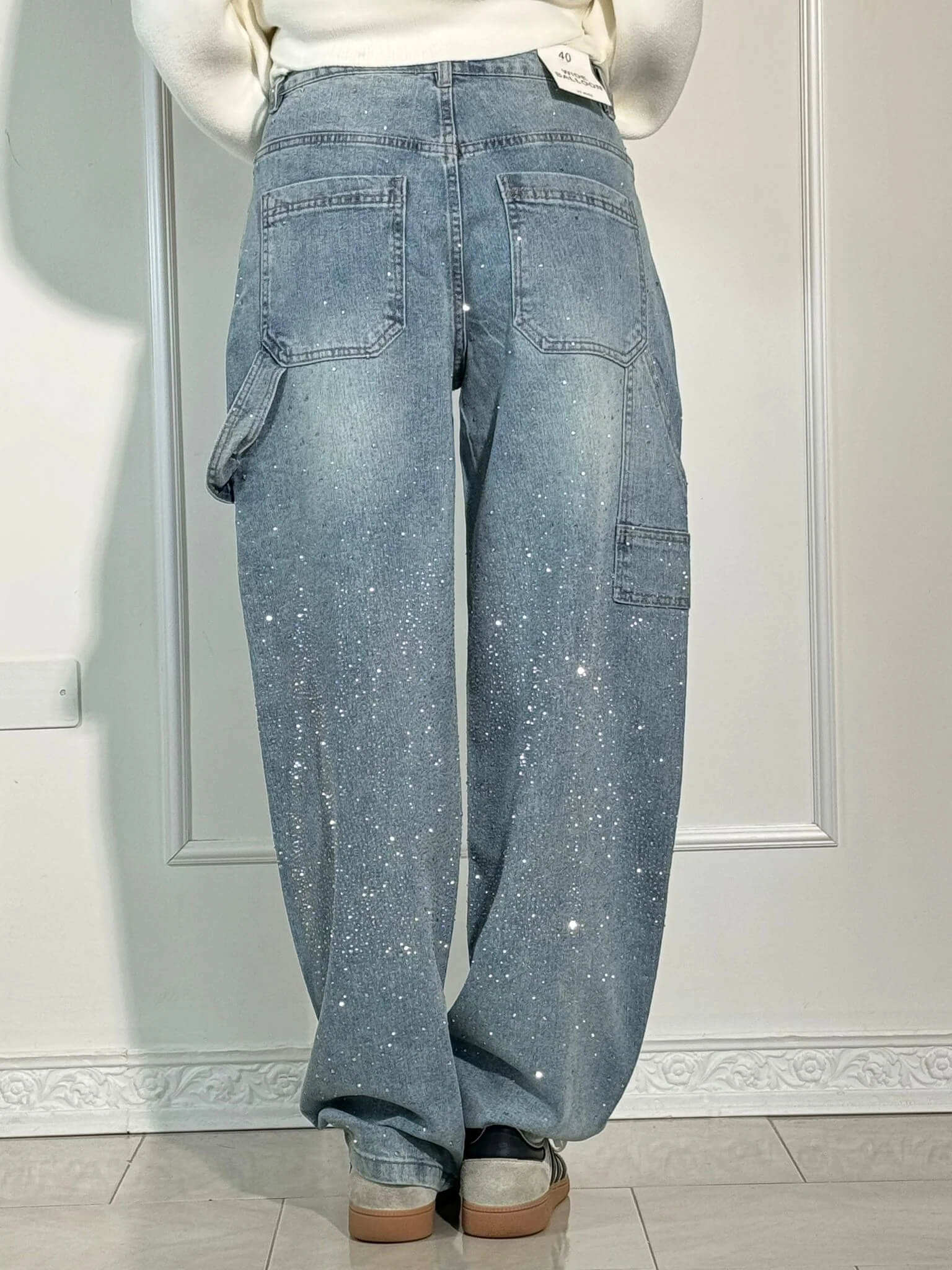 Rafaela - Jeans Diamond con Vestibilità Balloon e Dettagli Scintillanti