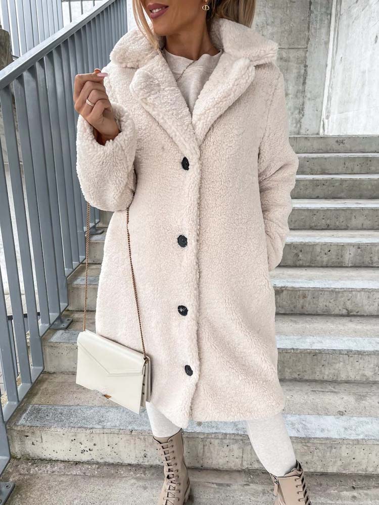Cecelia - Cappotto Teddy Caldo Lungo (Disponibile in Taglie Forti)