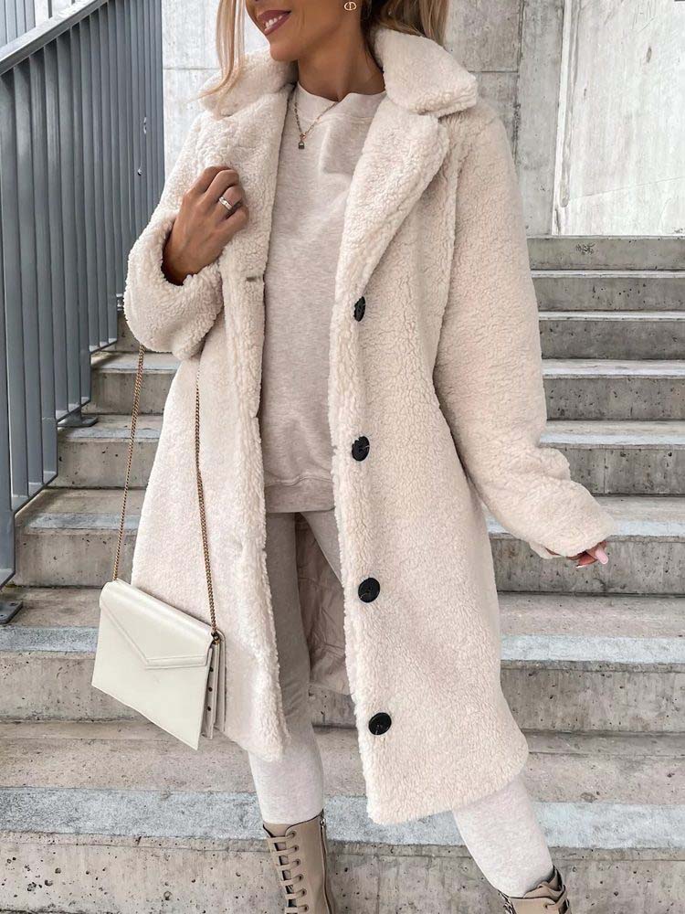 Cecelia - Cappotto Teddy Caldo Lungo (Disponibile in Taglie Forti)