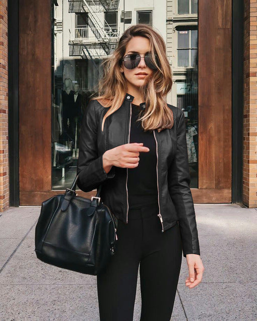 Alexis - Veste de motard en cuir vegan