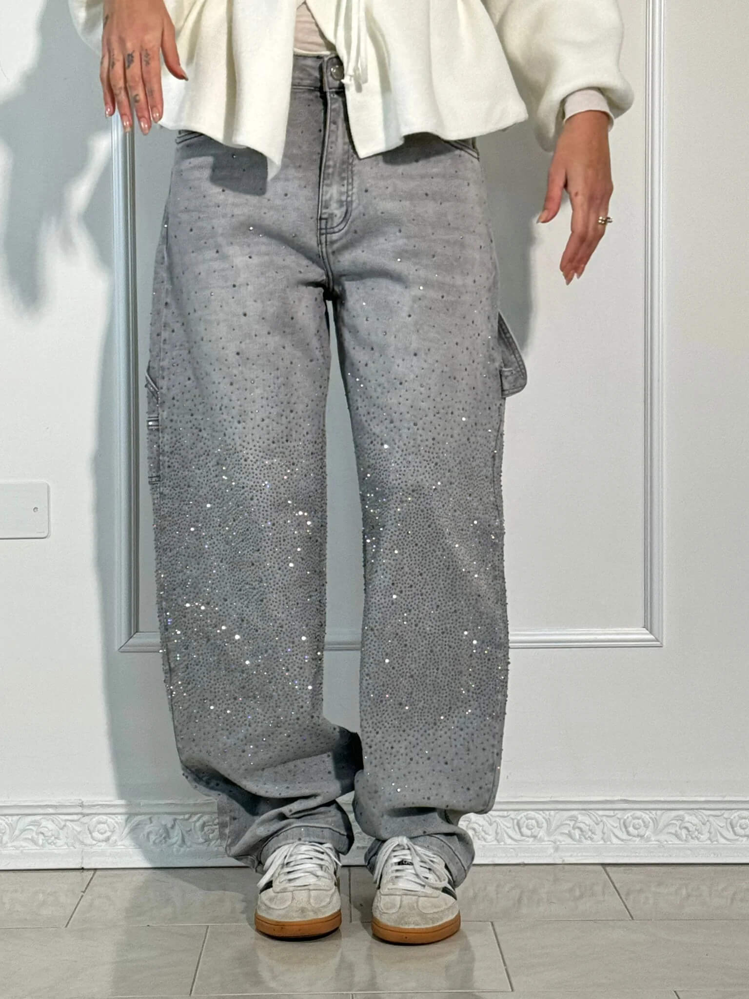Rafaela - Jeans Diamond con Vestibilità Balloon e Dettagli Scintillanti