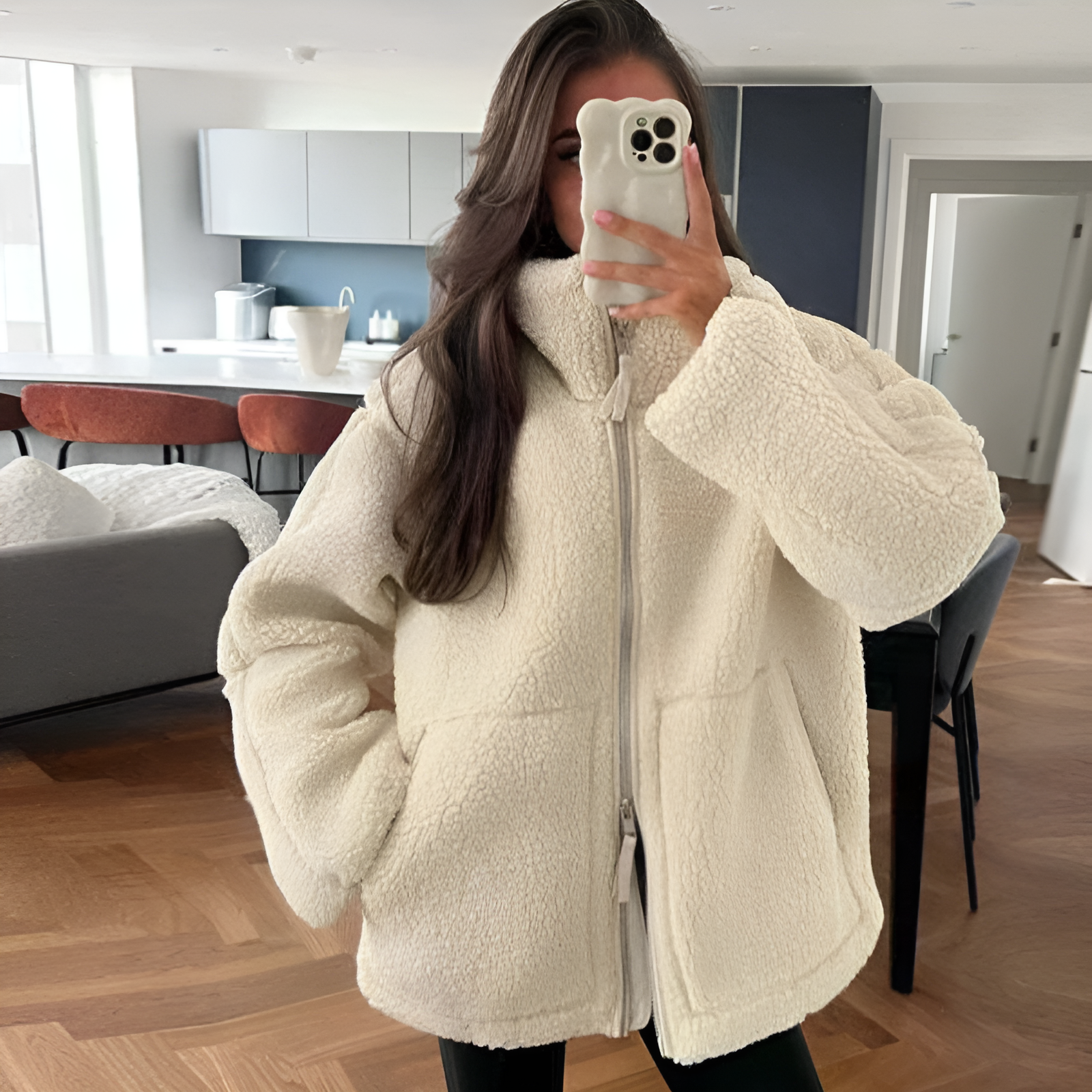 Gladys - Giacca Teddy Morbida e Accogliente per l’Abbigliamento Autunnale