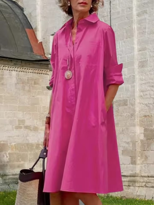 Clio - Vestito Camicia Morbido per uno Stile Casual e Versatile