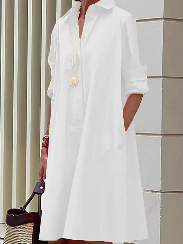 Clio - Vestito Camicia Morbido per uno Stile Casual e Versatile