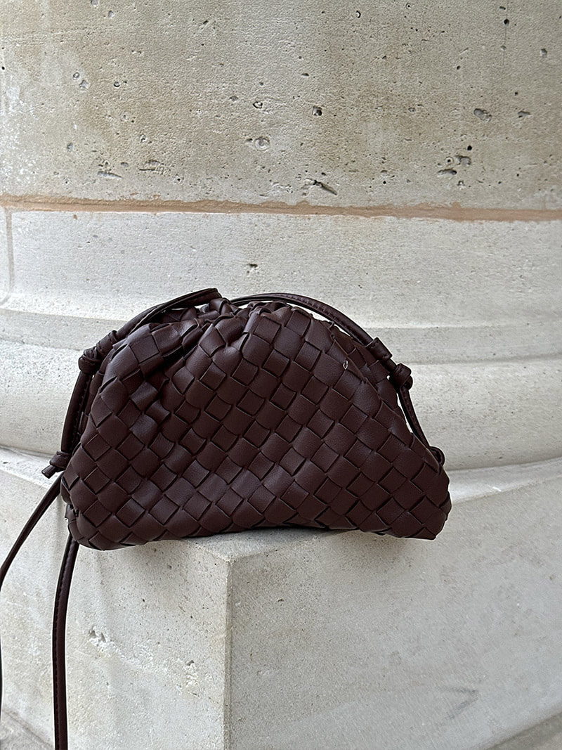 Rhea - Mini sac tissé en cuir vegan