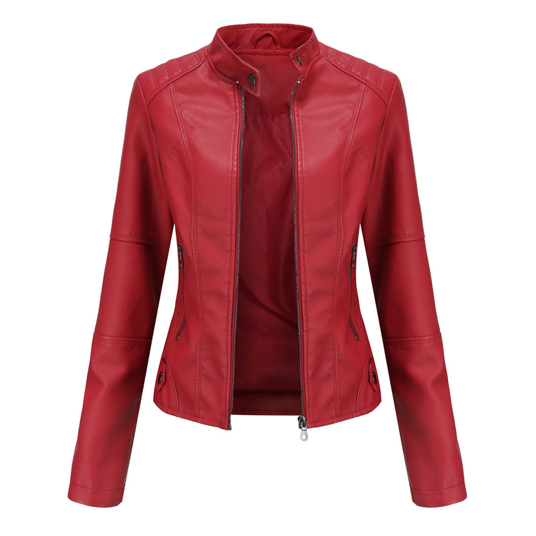 Audrey - Veste en cuir cintrée