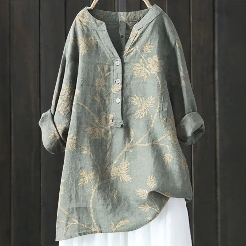 Poppy – Blusa Chic con Accenti Floreali