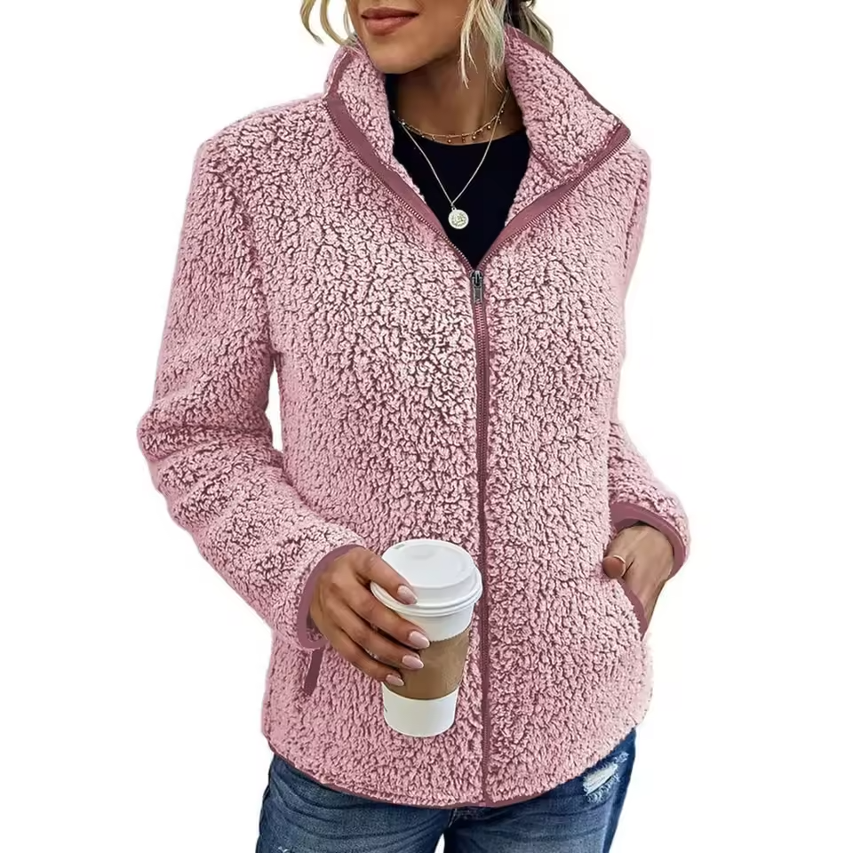 Zahra - Giacca con zip in pile